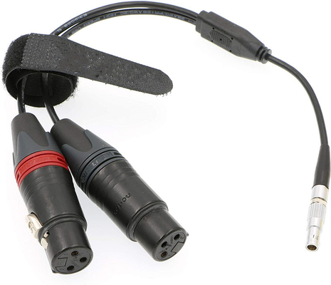 Lemo 5 Pin Male aan Twee XLR 3 Pin Female Camera Audio Cable voor z-CAM E2