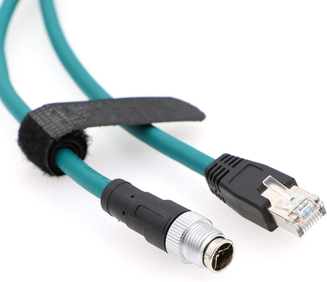 M12 8 Positie X Code tot RJ45 Industrial Ethernet Cable voor Cognex In 8200 8400 Series IP67 waterdicht