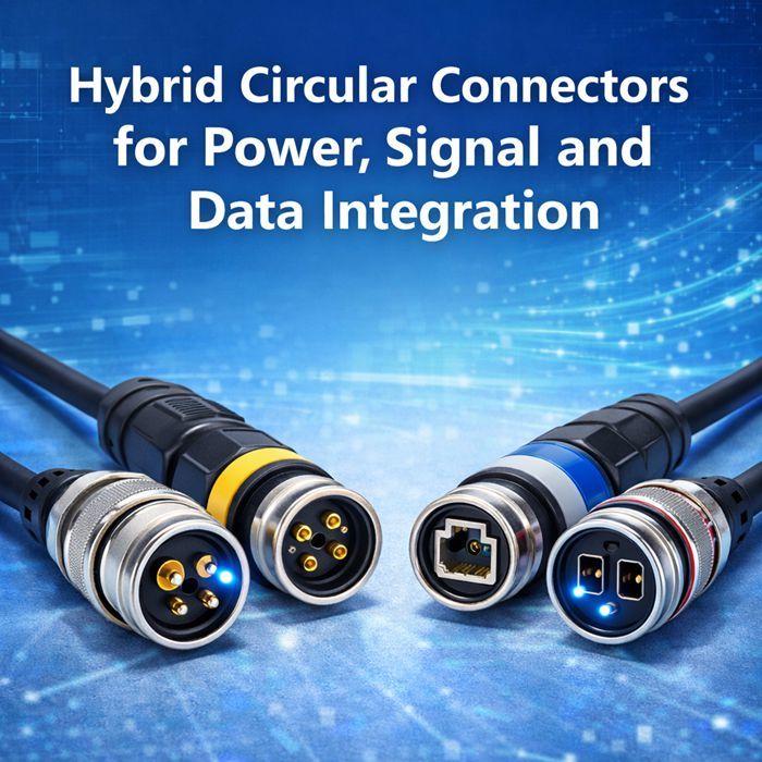Laatste bedrijfsblogs Hybride circulaire connectoren voor stroom-, signaal- en dataintegratie in moderne systemen
