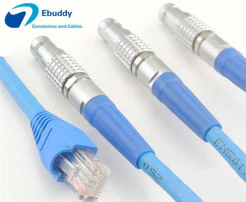 kopen Van de de assemblagedienst van de Lemokabel de mannelijke stop van Lemo FGG aan de kabel van het schildethernet van RJ45 Cat5e/Cat6/Cat7- online vervaardiging