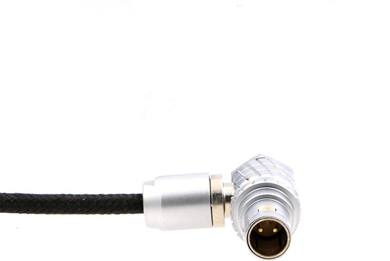 Lemo 2 Pin Male aan 2 Pin Male Right Angle Teradek Band ARRI Alexa Camera Power Cable