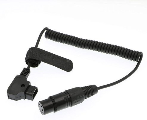 XLR 4 Pin Vrouwelijke tot D Tap Gekrolde voedingskabel Voor Practilite 602 DSLR Camcorder Sony F55 SXS Camera