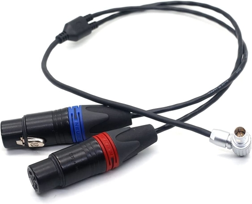 Arri Alexa Mini LF Audio Cable XLR 3 Pins naar rechts hoek 0B 6 Pins Mannelijke connector Audio Dubbelkanaal